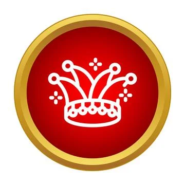 Jester hat icon representing fun and carnival celebration Stockillustratie