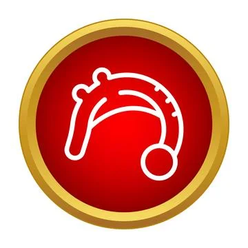 Jester hat icon representing fun, carnival, and entertainment Stock Illustration