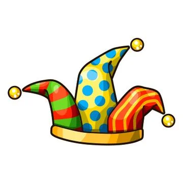 Jester hat isolated on white background Stock Illustration