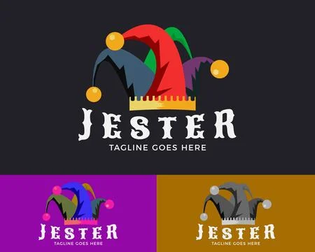 Jester hat logo vector icon illustration Stock Illustration