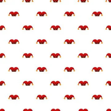 Jester hat pattern creating circus entertainment background Illustrazione stock