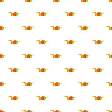 Jester hat pattern creating festive carnival background texture Stock Illustration