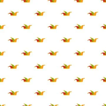 Jester hat pattern creating festive carnival background Illustrazione stock