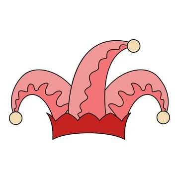 Jester hat representing carnival, comedy, and entertainment Stock Illustration