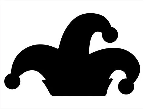 Jester hat silhouette vector art Stock Illustration