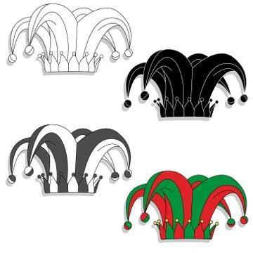 Jester hat vector image solated on white background. Stock Illustration