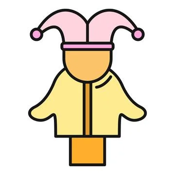 Jester puppet character representing theater and comedy Stock Illustration