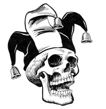 Jester skull Stock Illustration