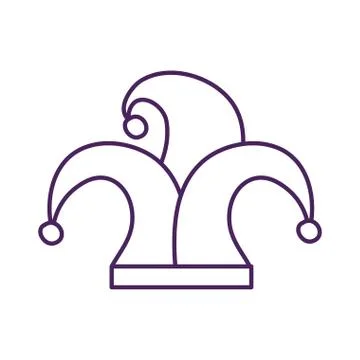 Jester traditional hat isolated icon Illustrazione stock