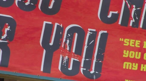 Jesus Banner on Buillding 스톡 동영상 42474442