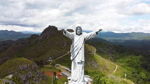 Jesus Blessing Statue - Toraja Vídeos de archivo 238798039