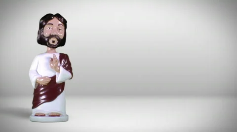 Jesus bobblehead 720 Video stock 295585