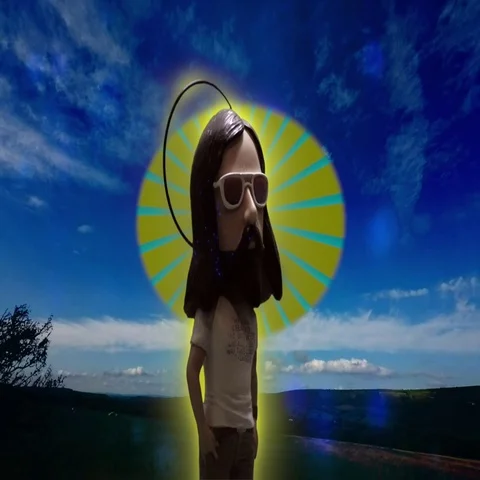 Jesus Bobblehead Nice Walk Bubble Stock Footage 69333325