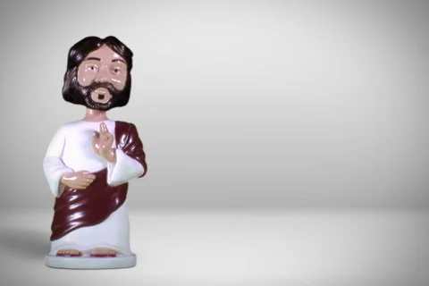Jesus bobblehead NTSC Video stock 295587