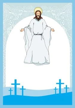 Jesus Christ bless, vector illustration Stock-Illustration