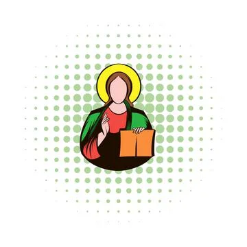 Jesus Christ comics icon 스톡 일러스트