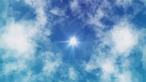 Jesus Christ Coming Down From Heaven Abstract Religious Faith Background Stock Footage 333367455