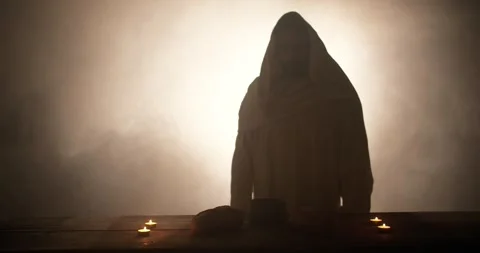 Jesus Christ at Communion Table with Bread and Wine, Christianity, Last Supper Video stock 306592663