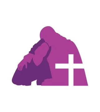 Jesus Christ consolation Illustrazione stock