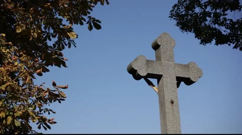 Jesus christ cross from back Stock Footage 921224