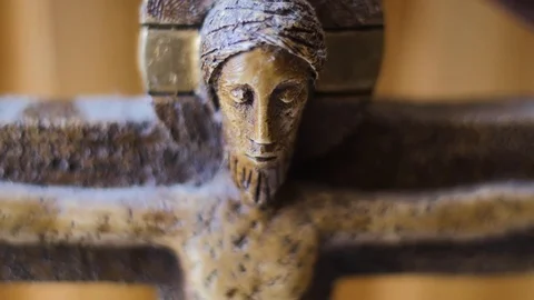 Jesus Christ On The Cross Close Up Stock Footage 85067402