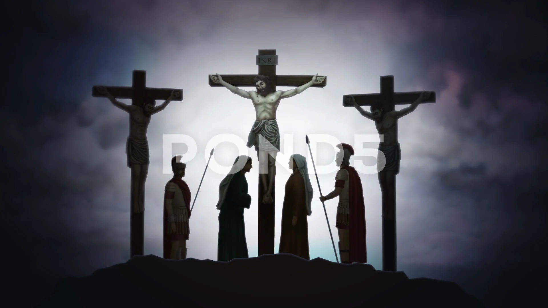 Jesus Christ on the Cross Crucifixion C... | Stock Video | Pond5