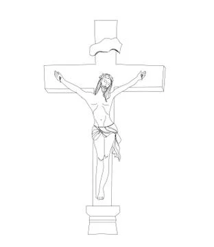 Jesus christ in the cross Illustrazione stock
