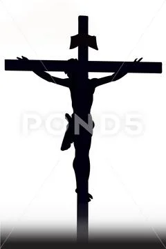 Jesus christ on the cross isolated. vector of jesus christ crucifixion ...