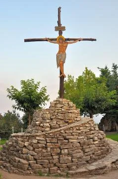 Jesus christ on cross Foto stock