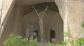 Jesus Christ crucified statue on Sagrada Familia, Barcelona 4k or 4k+ Resolution