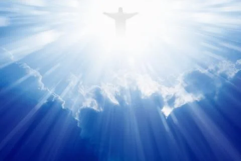 Jesus christ in heaven Stock Illustration