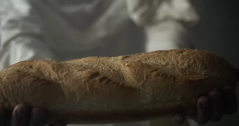Jesus Christ Holding Passover Bread, Last Supper, Communion, Christianity Stock Footage 306592668