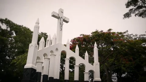 Jesus Christ Monument Stock Footage 70348087