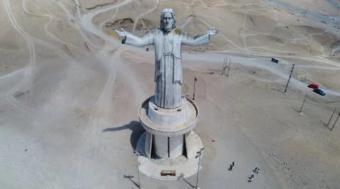 Jesus Christ Monument Statue Lima Peru Stock Illustration