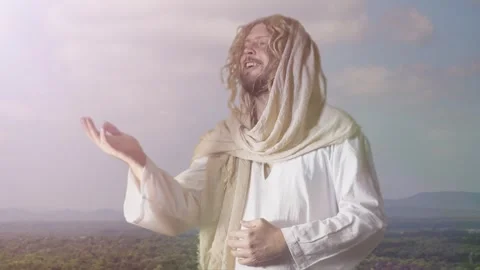 Jesus Christ preaching to his samples Stock Footage 248838500