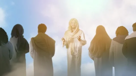 Jesus Christ preaching to his samples Stock Footage 248840181