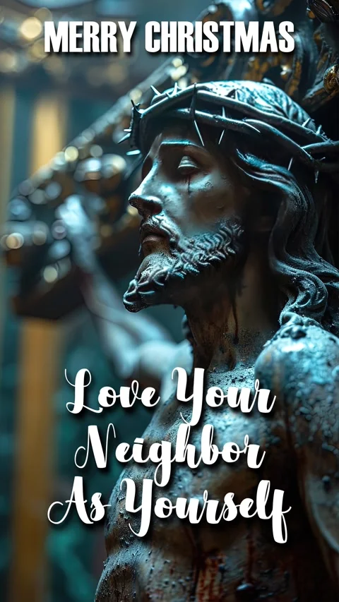 Jesus Christ Quote In Typography Text Animation Love Your Neighbor As Yourself Stock Footage 293567239
