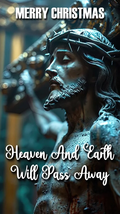 Jesus Christ Quote In Typography Text Animation Heaven And Earth Will Pass Away Vidéo 293567825