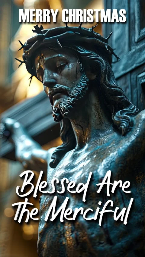 Jesus Christ Saying In Animated Text Blessed Are The Merciful Stock Footage 293566093