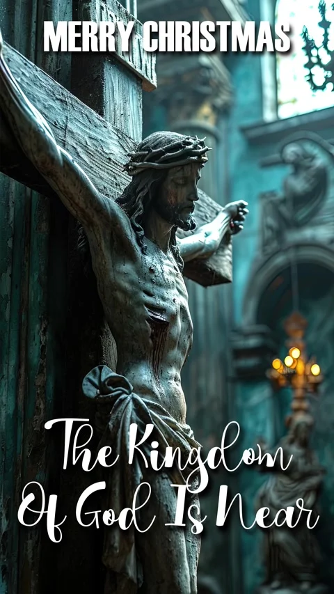 Jesus Christ Saying In Animated Text The Kingdom Of God Is Near Vidéo 293566691