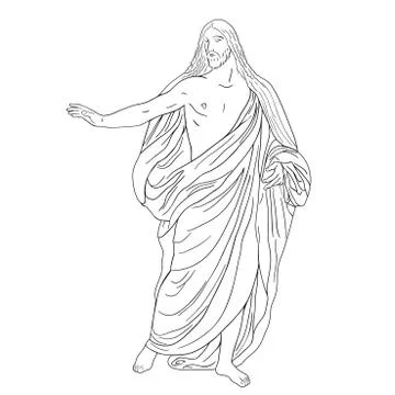 Jesus Christ in a shroud. Stock-Illustration