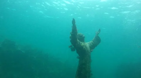Jesus Christ: Underwater Stock Footage 7756020