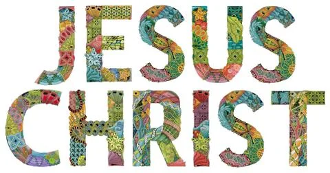 JESUS CHRIST. Vector zentangle object for decoration イラスト素材