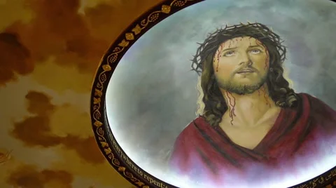 Jesus in the church Stock Footage 61220292