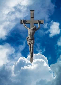 Jesus in clouds Stock Photos