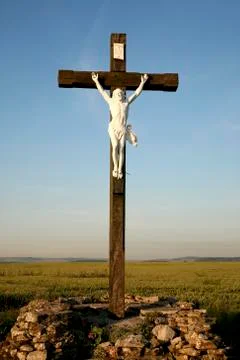 Jesus in the country side Stock Photos