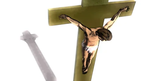 Jesus on Cross CGI create Stock-Footage 49972910