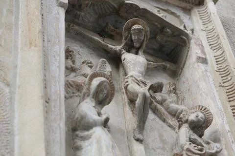 Jesus on the Cross at Easter time. Stock Photos