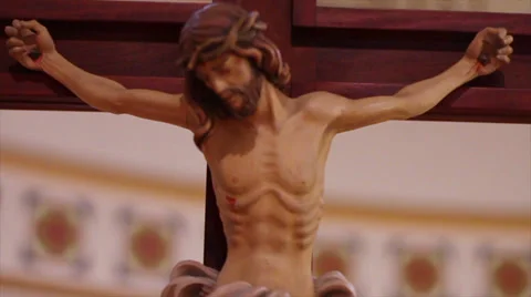 Jesus on the Cross Stock Footage 35623558
