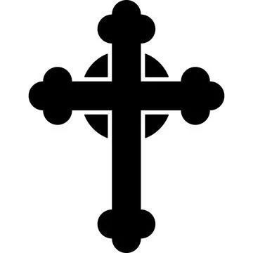 Jesus Cross Glyph Icon Vector Illustrazione stock